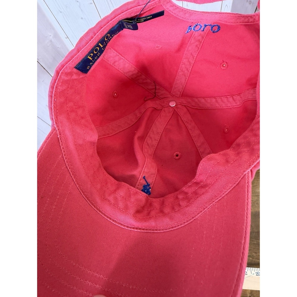 New Polo Ralph Lauren Tropical Pink Adjustable Baseball Cap Unisex Casual Solid - Picture 8 of 9